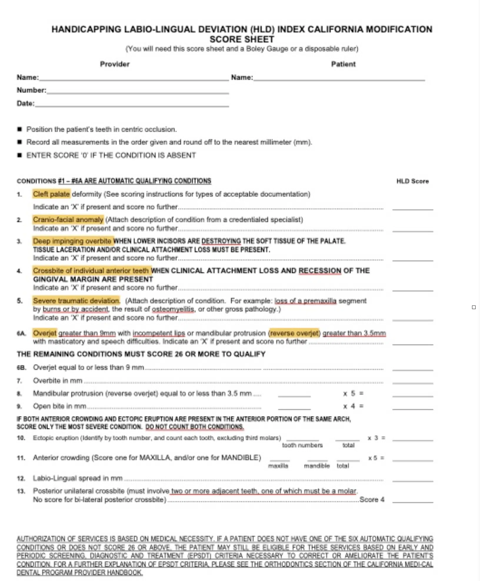 malocclusion-severity-index-form